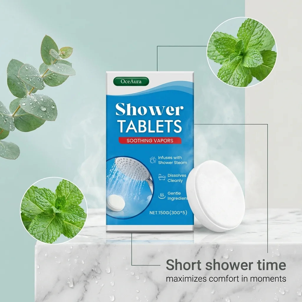 Shower Steamers Tablets Aromatherapy Moisturizing Stress Fatigue Relief Relaxing Gentle Cleansing Smooth Soothing Shower Tablets