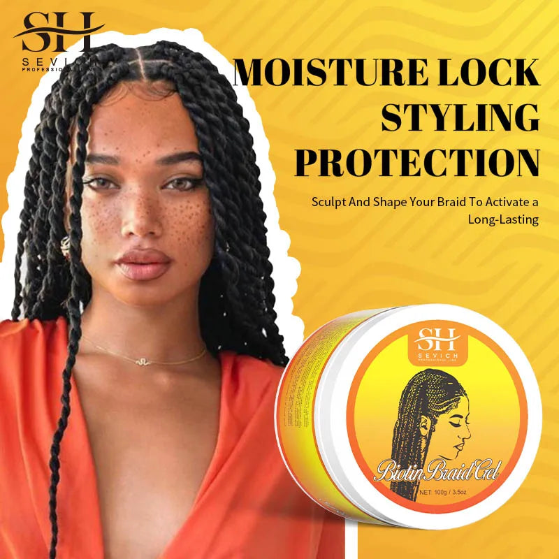 Styling Braiding Gel Wax Strong Hold Pomade African Curly Hair Braid Gel Anti Itch Shaping Hair Edge Control Cream Braiding Oil