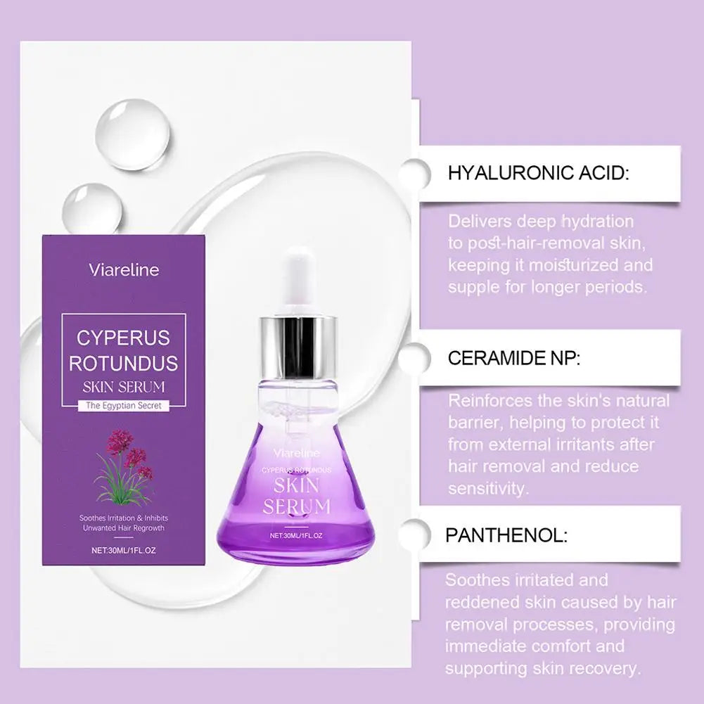 Cyperus Rotundus Skin Serum, Cyprus Rotundus Oil for Hair Reducing,Natural Gentle Shaving Oil for Women Moisturising Soothing