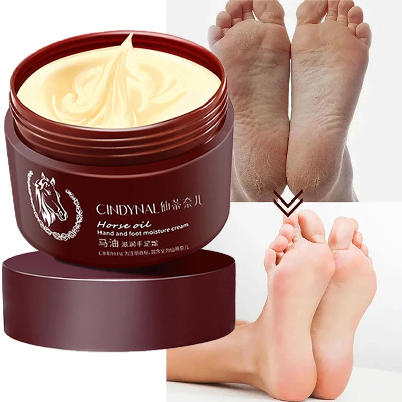 Horse Oil Skin Restoration Cream,110g Repair Hand Cream, Moisturizing Foot Cream,Foot Repair Cream,Anti Foot Cream for Women Men