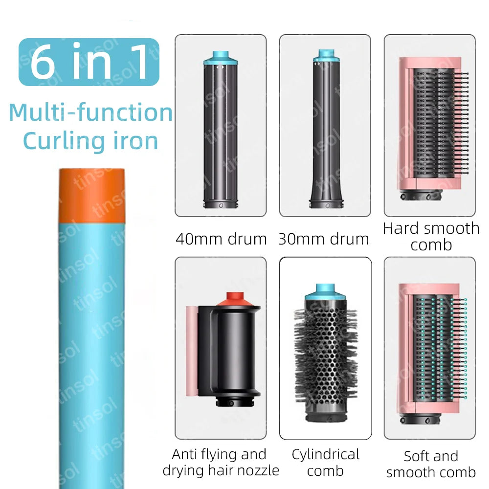 6-in-1 multifunctional hair styler, 110,000 RPM high-speed hair care, ionic hair dryer, quick drying, automatic curling set