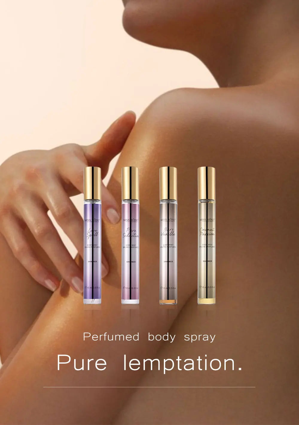 15ml Portable Shimmer Floral Perfume For Women Long‑lasting Light Fragrance Mini Scent Body Mist Daily Cosmetics