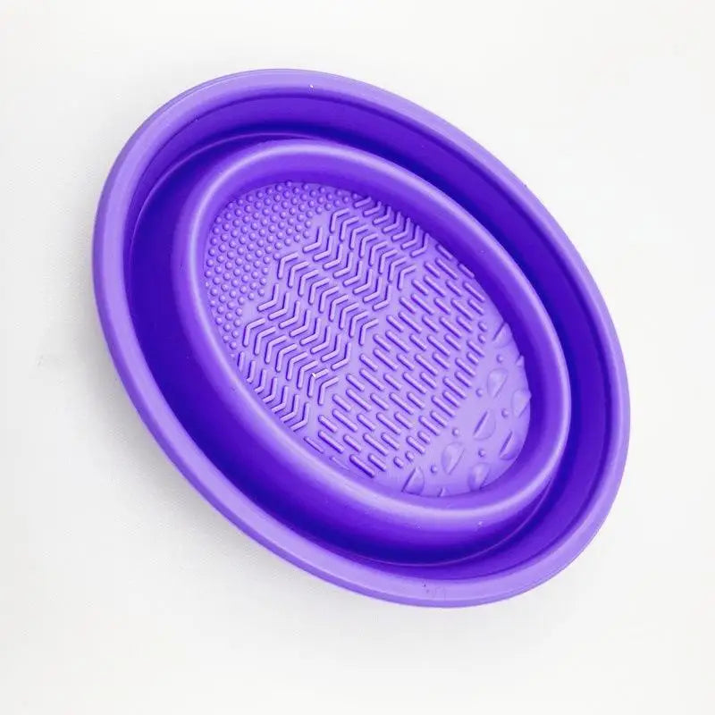 Soft Silicone Makeup Brush Cleaner Folding Powder Puff Cleaning Bowl Eyeshadow Brushes Wash Clean Mat Beauty Tools Scrubber Box