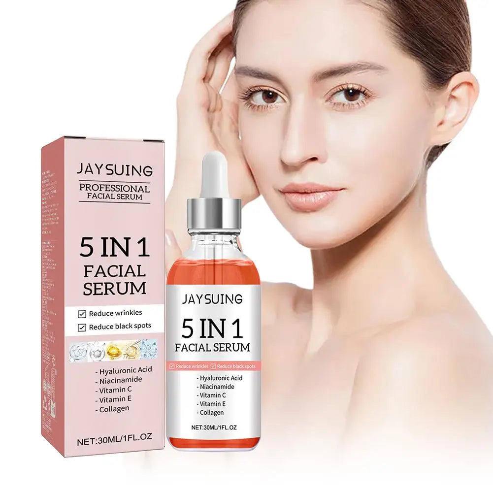 5 In 1 Hyaluronic Acid Face Serum Moisturizing Vitamin C collagen Lightning Facial Serum Shrink Pores Skin Care