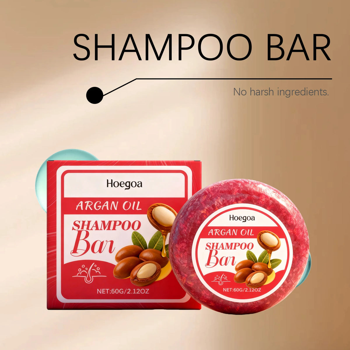 Solid Shampoo Bar For All Hair Types Castor Oil Shea Butter Moisturizing Frizz Control Split Ends Repair Friendly Hair Care 60g