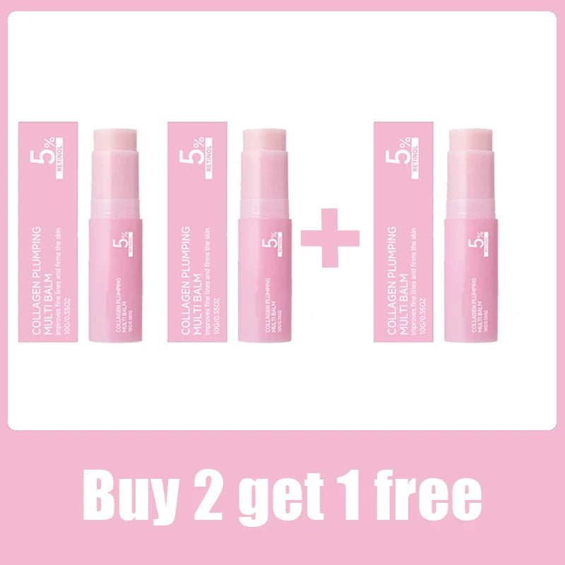 PDRN Pink Collagen Multi Volume Balm Stick Anti Aging Firming Anti Wrinkle For Eye Neck Forehead Smile Lines