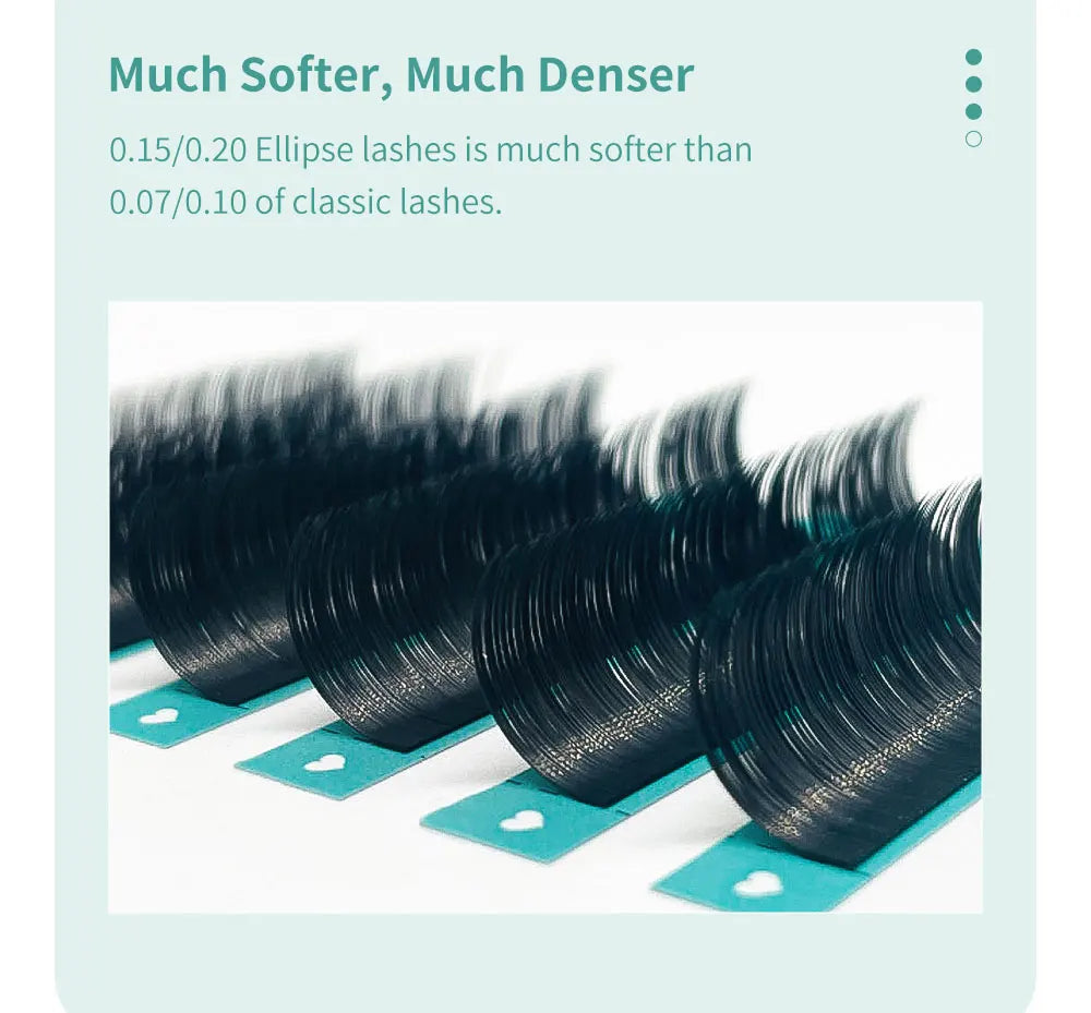 DIYDAY Flat Individual Lash Extension 0.15 0.20 Split Tips Super Softer Eyelash Ellipse Flat Classic False Eyelashes Supplies