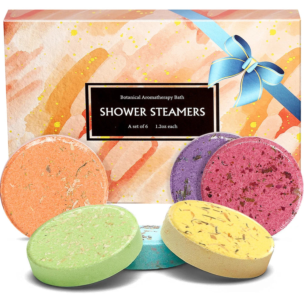 Shower Steamers- 6 Pack Shower Steamer with Lavender Scent, Self-Care Presents for Women Who Have Everything