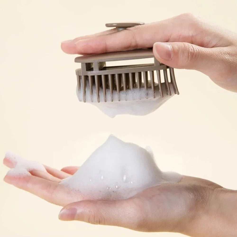 Square Shower Scalp Massager Brush Shampoo Hair Wash Comb Body Exfoliator Portable Salon Household Hairdressing Care Accessory