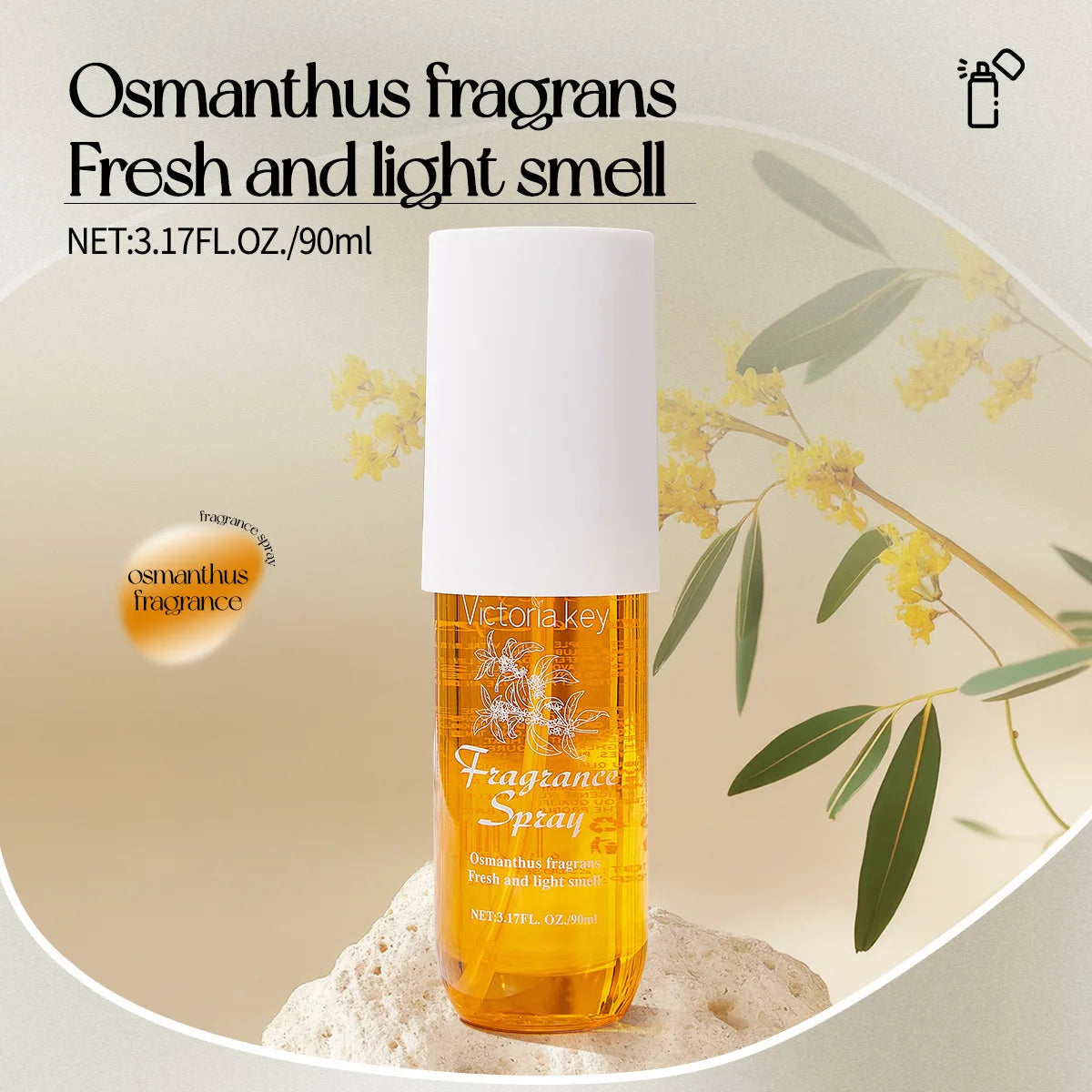 1pcs 90ml Alcohol Free Fragrance Spray Fragrance Of Flowers Scented Air Freshener Apply To Clothing Home Long-Lasting Deodoran