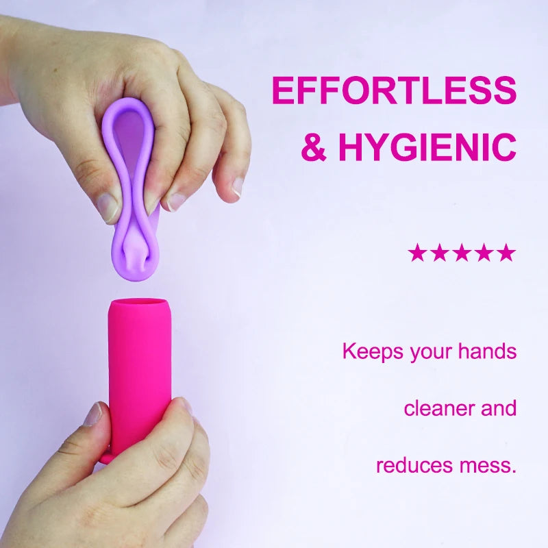 Feminy Menstrual Disc With Applicator Sterilizer Cup Medical Silicone Disco Coletor Menstrual Bowls Mini Period Cup Box