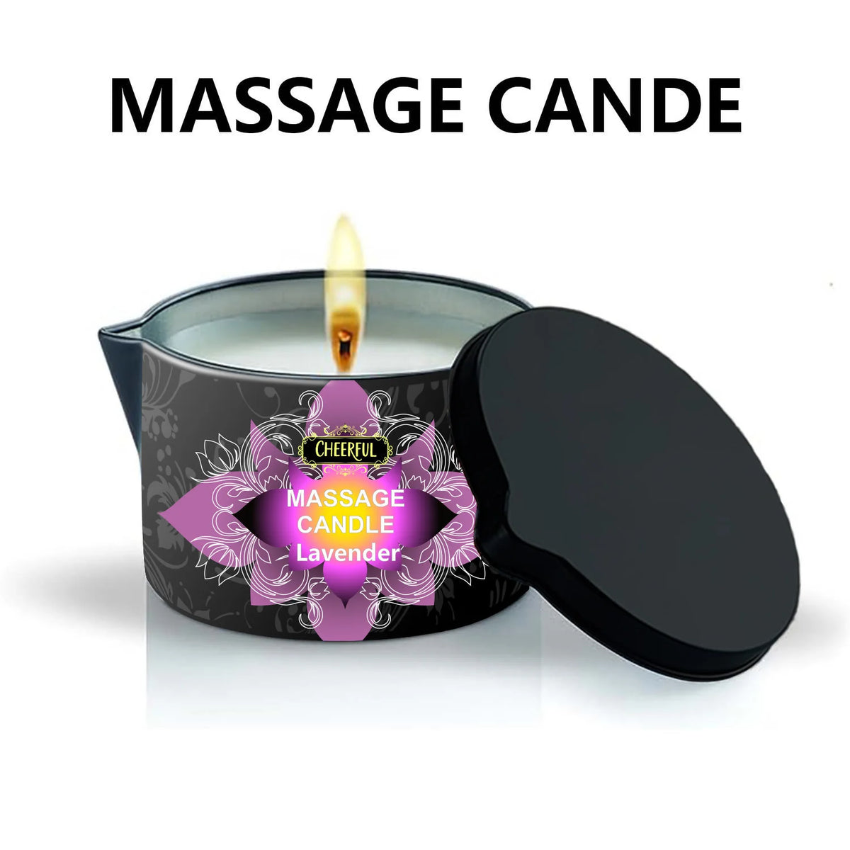 1PC Massage Oil Candles，Luxury Aromatherapy Candles，for Stress Relief and Skin Moisturizing，SM Product Scented Candle Body Oil