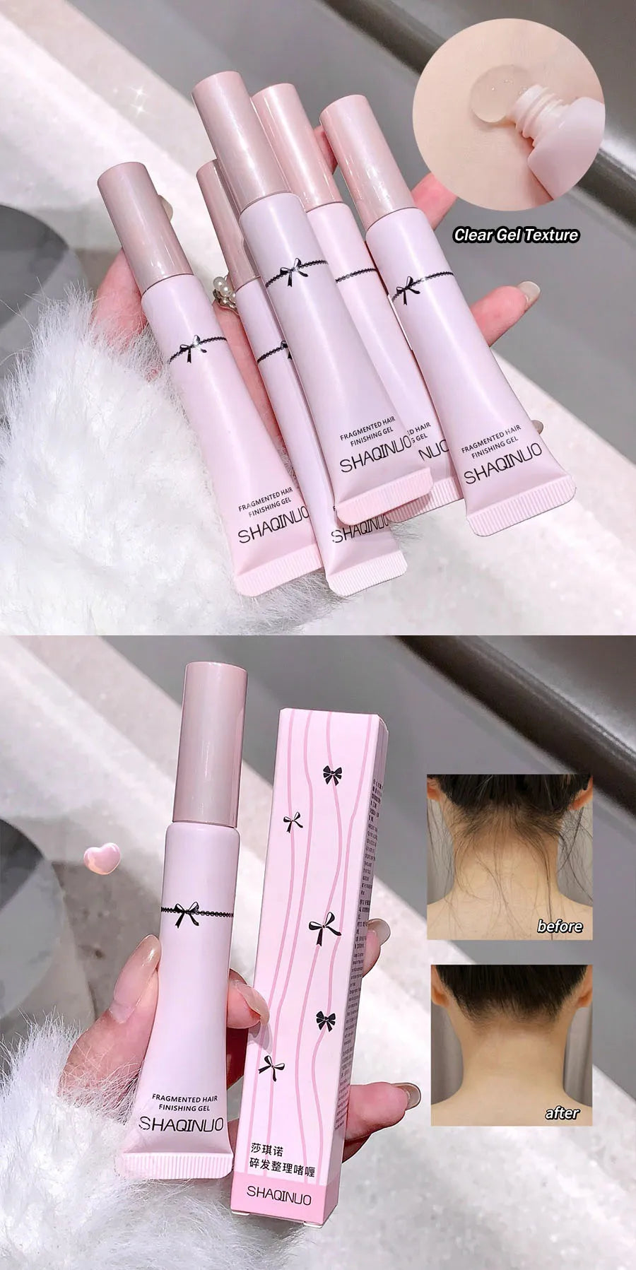 15g Broken Hair Wax Stick Hair Styling Gel Cream Big Brush Fixed Shaping Refreshing Not Greasy Hair Finishing Cream Mascara