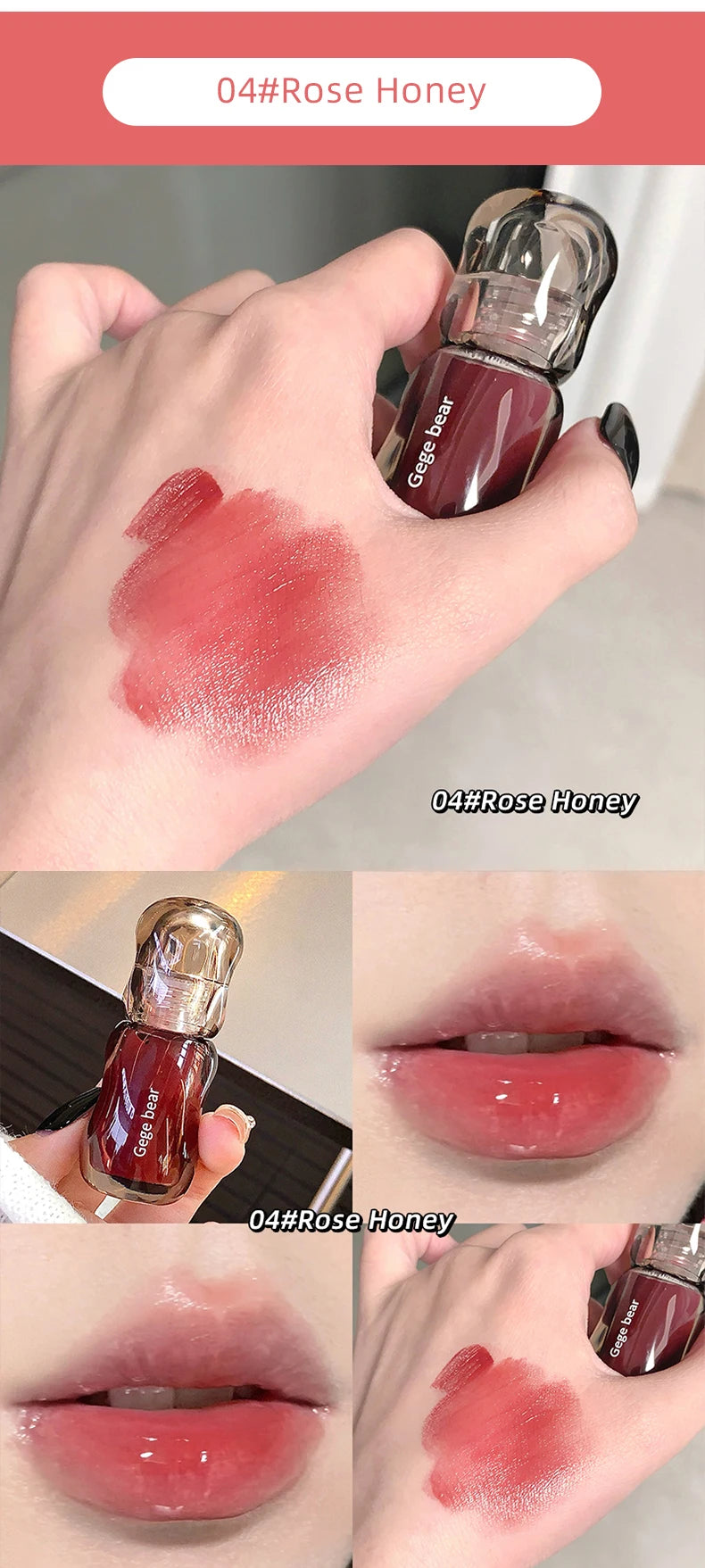 Moisturizing Plump Lips Mirror Effect Lip Color Non Greasy Texture Liquid Lip Pigment Not Easy To Stick Lightly Lip Glaze