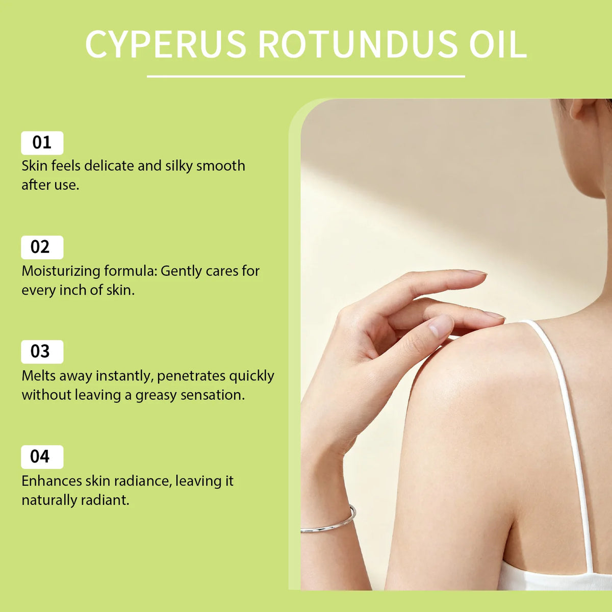 OceAura Cyperus Rotundus Oil Deep Hydration Repair Skin Soothing Improve Redness Non Greasy Massage Oil for the Body Care 50ml