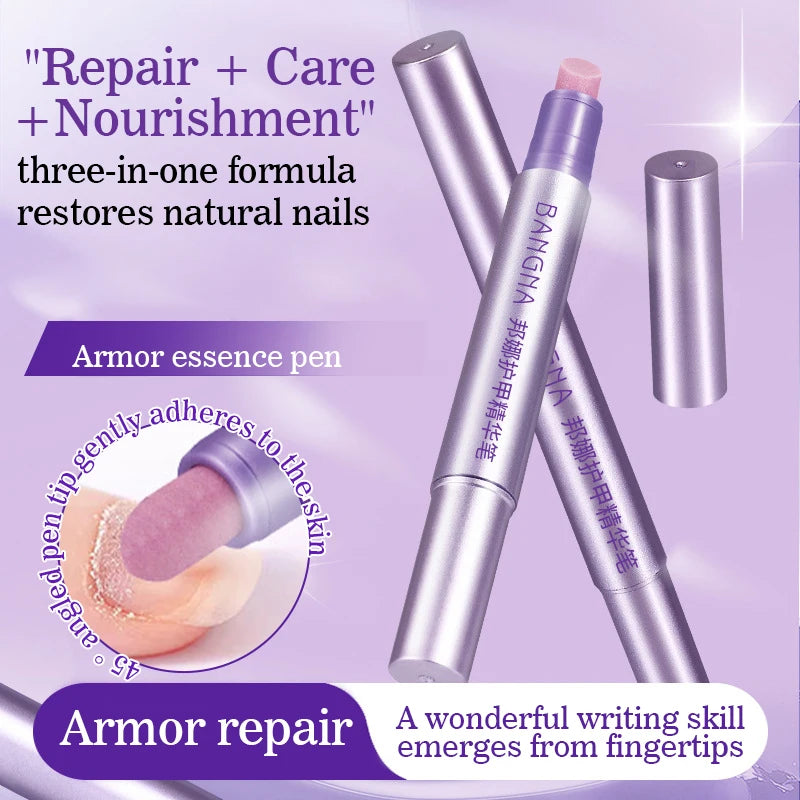 3-in-1 Nail Art Pen Hand Armor Essence Brush Cuticle Pusher Manicure Care Tools Cuticle Oil Pen Dead Skin Cuticle Remover Pen