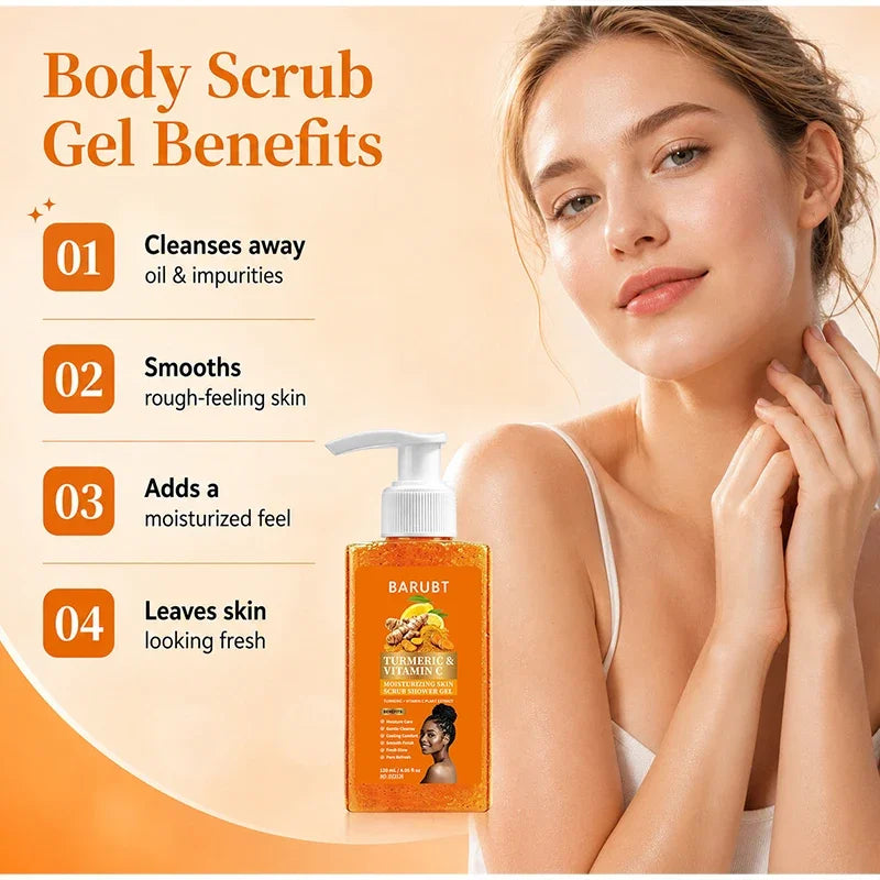 Vitamin C Brightening Body Wash Exfoliating Shower Gel Aloe Vera Moisturizing Skin Polish Gentle Deep Cleansing Daily Skincare