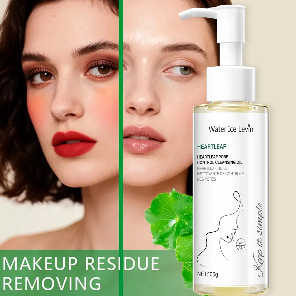 Heartleaf Pore Control Cleansing Oil with Niacinamide - Moisturizing & Protecting Daily Facial Cleanser for Elastic Skin