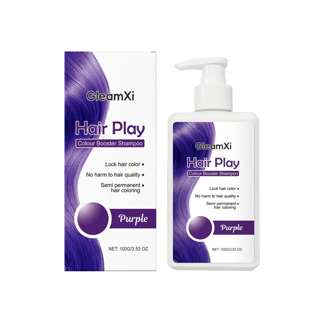 Gray Hair Shampoo 4colors- Color Locking, Moisturizing, Smooth Hair, Lightweight, Even Coloring, Trendy and Fashionable
