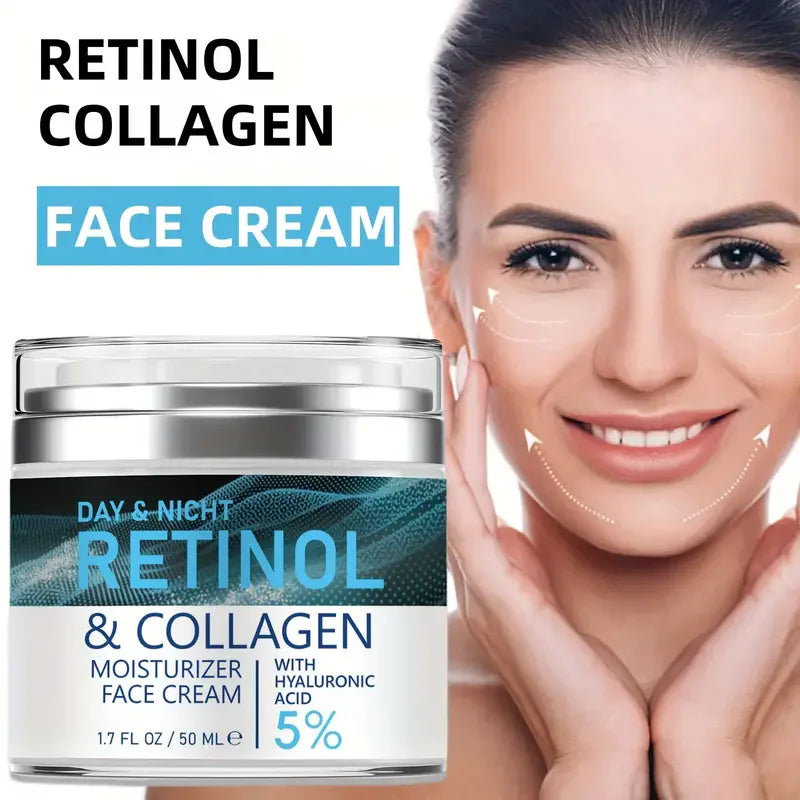 ENVISHA Face Skin Care Retinol Collagen Cream Fade Fine Lines Deep Hydration Moisturizing Skin Improve Dullness Brightening