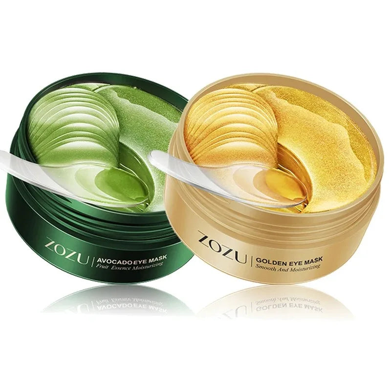 60/120 Pieces Eye Mask Avocado Gold Moisturize Firming Improve Eye Bags Eye Patches Anti Wrinkle Eye Patches for Dark Circles