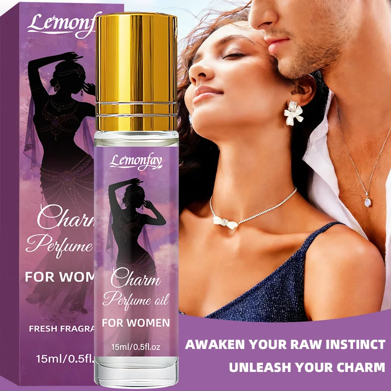 Lemonfay Charm Perfume Oil For Women | Fresh Feminine Fragrance | Long-Lasting Portable Roll-On Aromatherapy Scent 15ml