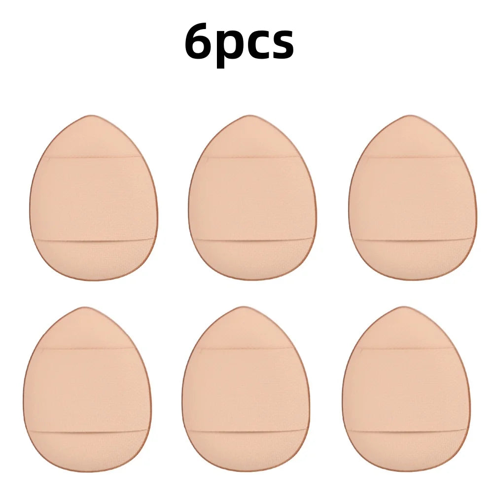 6Pcs Mini Finger Puff Foundation Small Air Cushion Powder Sponge Face Concealer BB Cream Cosmetic Applicator Makeup Tools