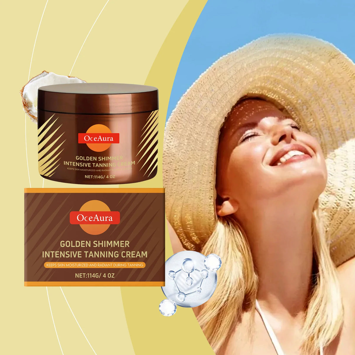 Shine Brown Tanning Accelerator Cream For Body Intensive Tanning Gel Nourish Dry Skin Deepen Lotion Sunless Facial Self Tanner