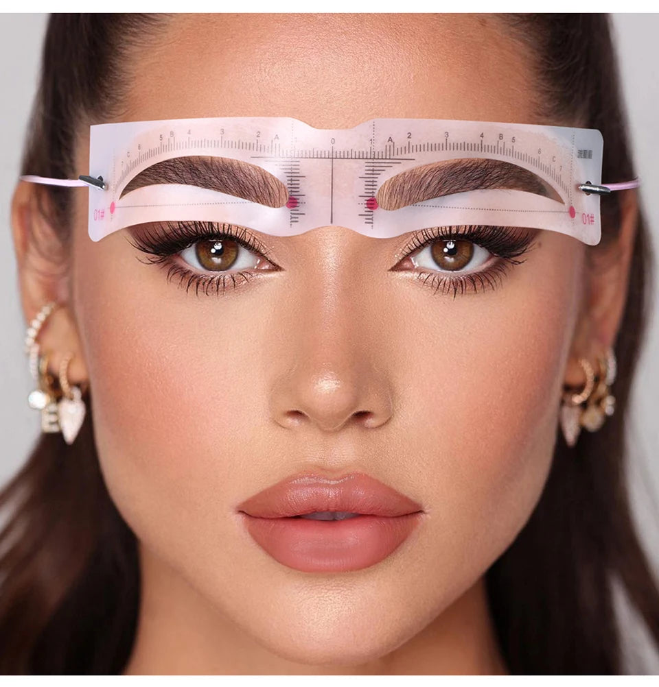 Complete Professional Makeup Brushes Eyebrow Powder Stencil Kit Waterproof Long Lasting Eyebrow Enhancers Brow Powder Stamp 1.8g
