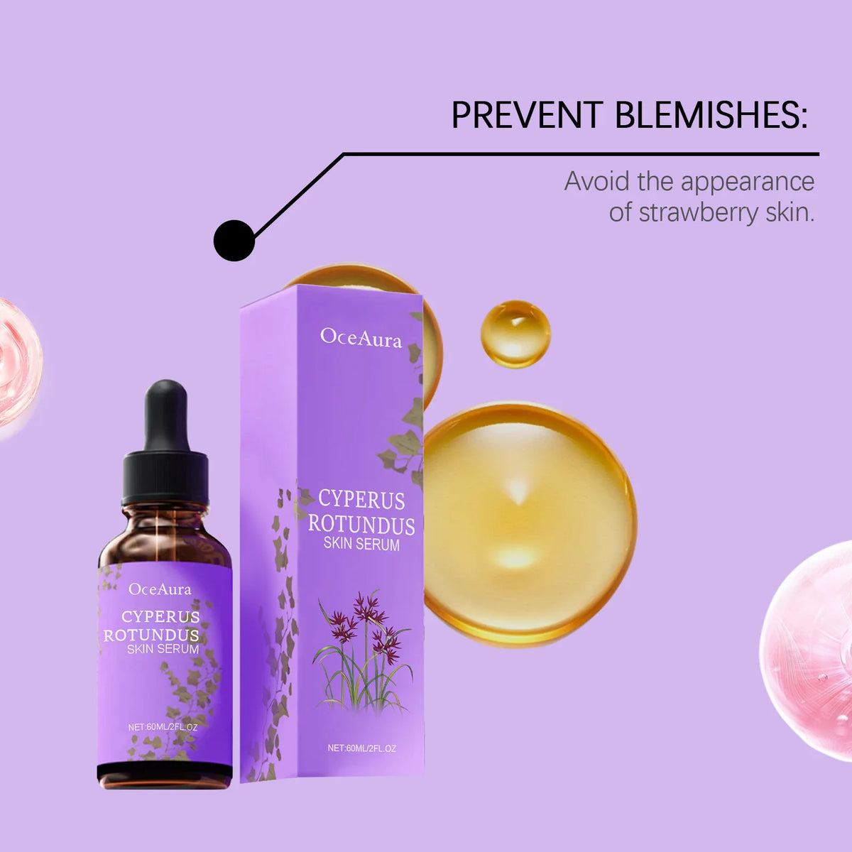 OceAura Pure Cyperus Rotundus Oil for Hair Removal Anti Hair Growth Inhibitor Moisturizing Skin Care Cyperus Hair Removal Oil