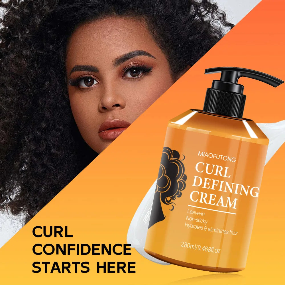 280ml Curly hair cream Elastic styling Moisturizing Improves frizzy hair Fluffy Leave-in conditioner Elastin  Hair care
