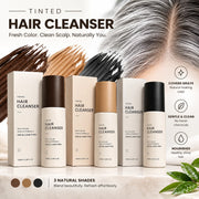 3 In 1 Semi‑Permanent Hair Color Shampoo,Long Lasting Home Hair Coloring Mess‑Free Gray Hair Solution Mild Botanical Dye Shampoo