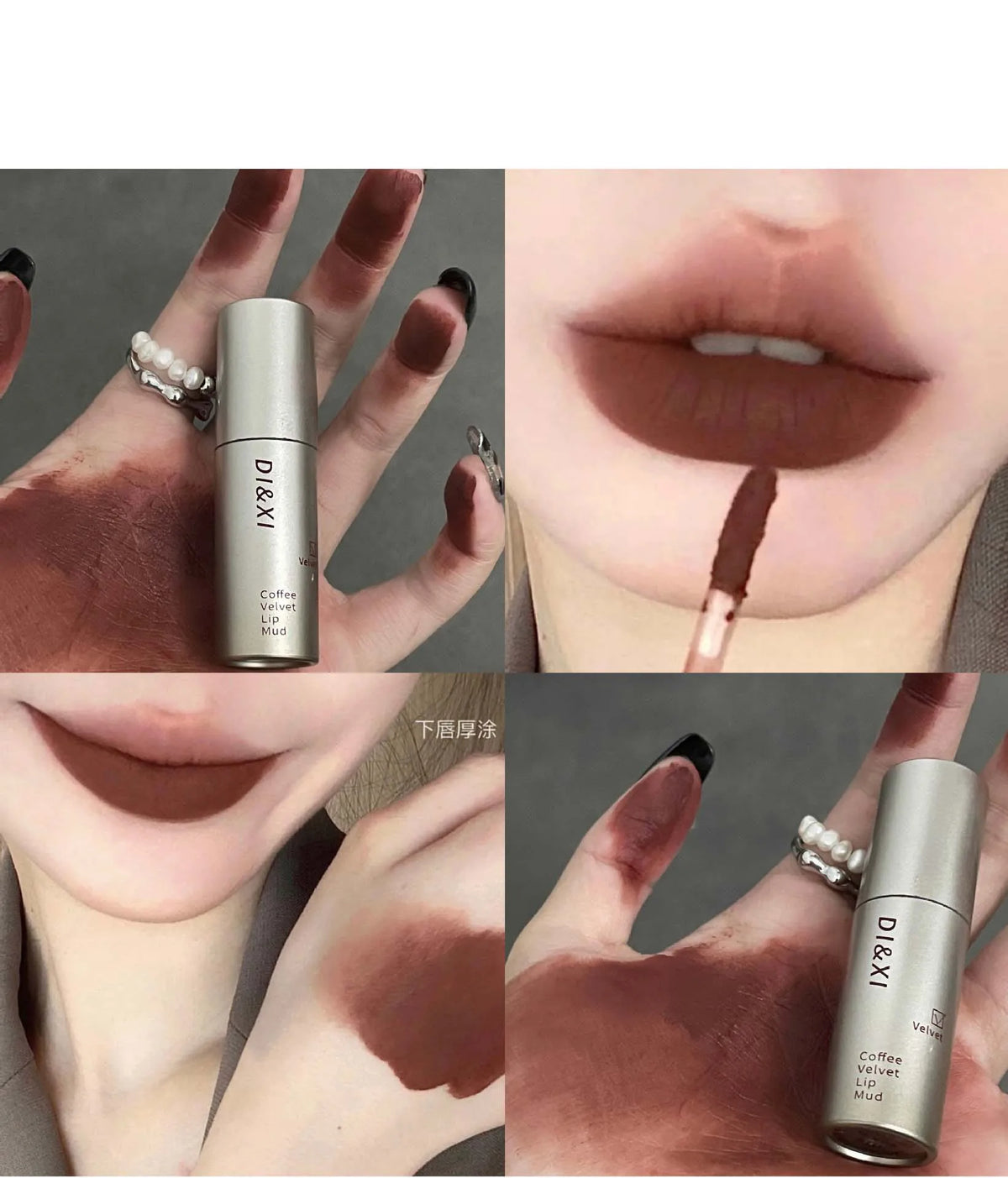 Tube Matte Lipstick, Waterproof and Sweatproof, Does Not Fade Or Remove Makeup, Can Be Used on Both Lips and Cheeks