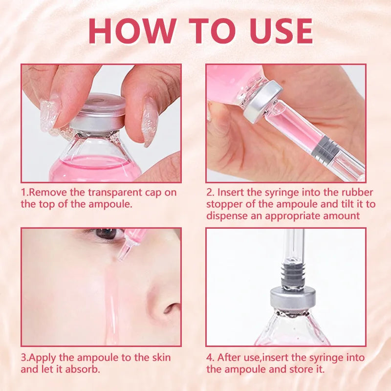 Cell Ampoule Essence, Pink PDRN Ampoule, Collagen Moisturizing Anti-Aging Essence