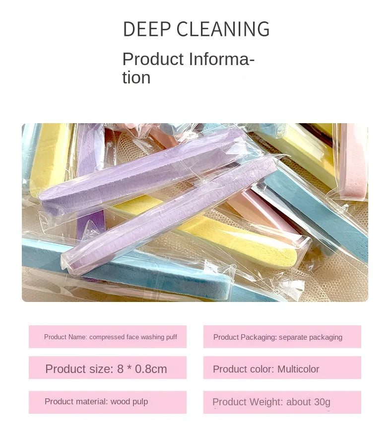 Compressed Face Wash Sponge Kit Ultra-Soft,Reusable & Travel-Friendly,Perfect for Cleansing,Makeup Removal & Mask Application