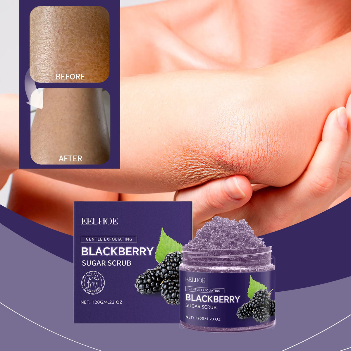 Blackberry Sugar Body Scrub Effectively Removes Dead Skin Restores Smooth Delicate Skin Deep Moisturizing Exfoliating Body Scrub