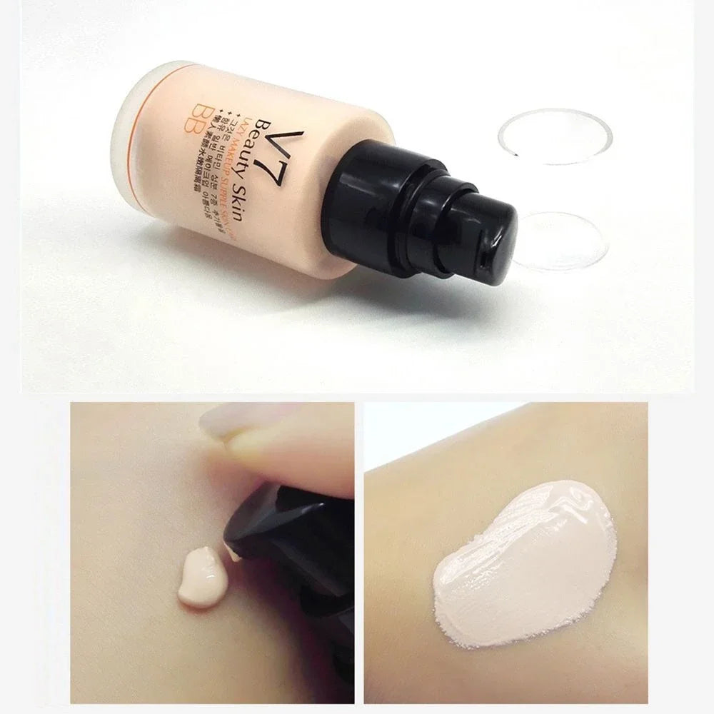 V7 Lazy Lotion BB CC Cream Natural Moisturizing Makeup Concealer Foundation Waterproof Cosmetic