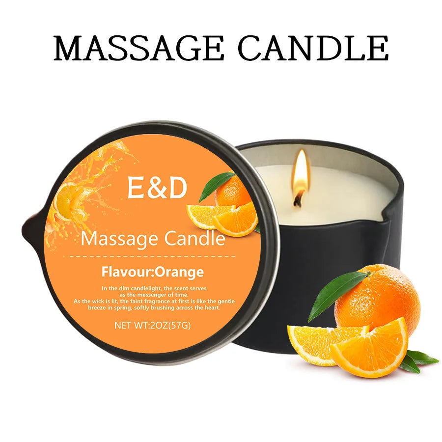 Massage Oil Candle, for Stress Relief and Skin Moisturizing, Scented Candles Aromatherapy SM Product Spa Essentials, Luxury Cand