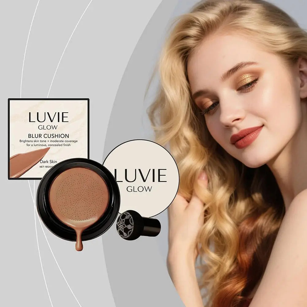 Glow Foundation Mushroom Head Air Cushion CC BB Cream Full Coverage Makeup Foundation Long Lasting Hydrating Even Skin Tone
