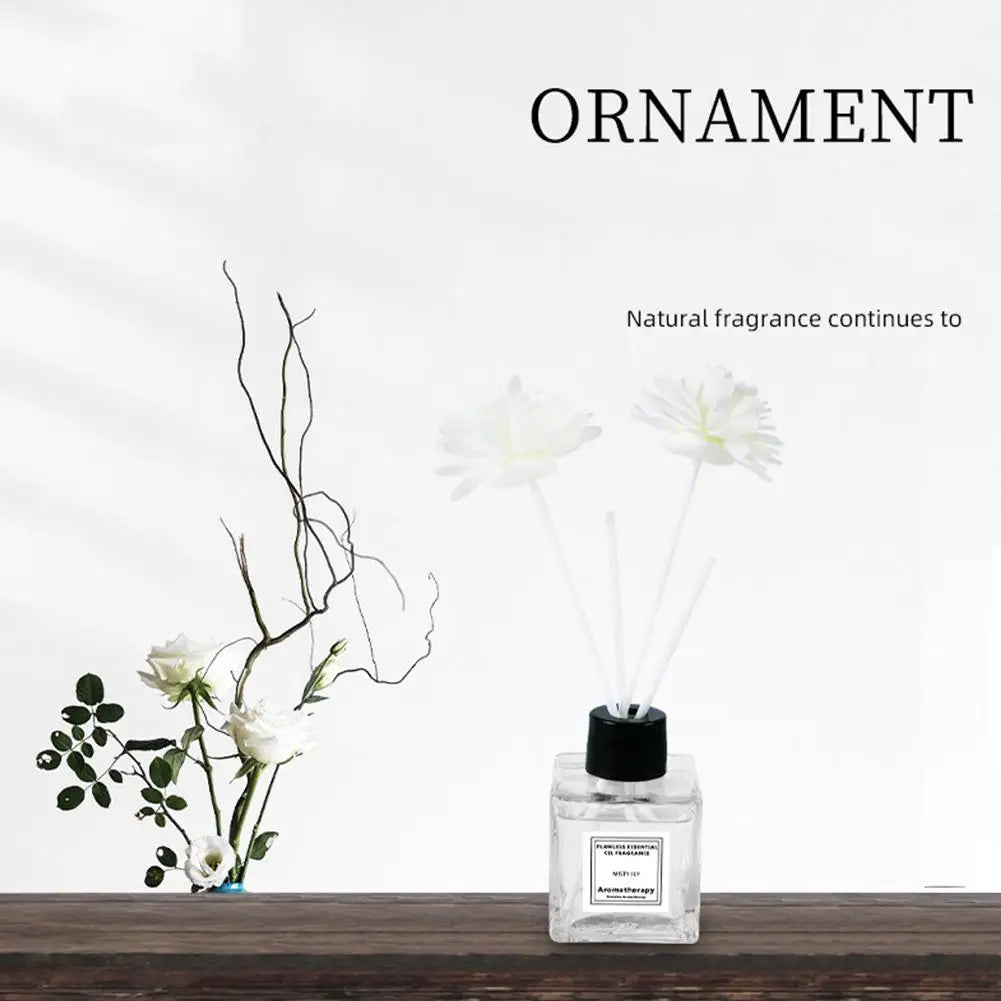 50ml Natural Essential Oil Air Freshener Flameless Home Fragrance Aromatherapy Oil with Reed Diffuser Stick Liquid Air Freshener