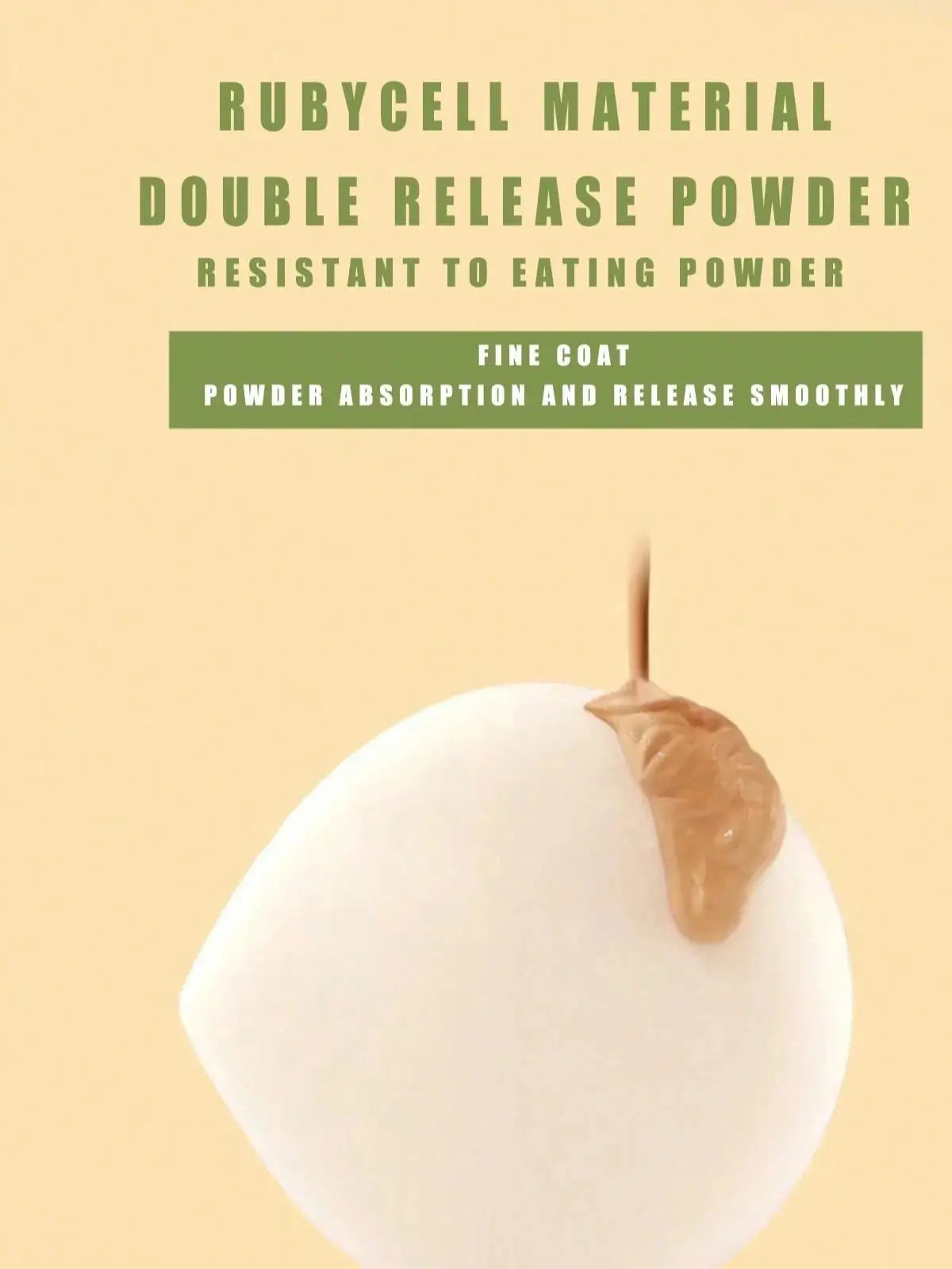 1/2Pcs Soft Non-Eating Foundation Sponge Puff, High Density & Bouncy, For More Flawless Makeup. Wet & Dry Available