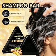 5PCS 7in1 Herbal Shampoo Bar Ginger Ginseng Hair Soap Gray Hair Oil Control Dandruff Repair Damaged Hair Nourish Strengthen