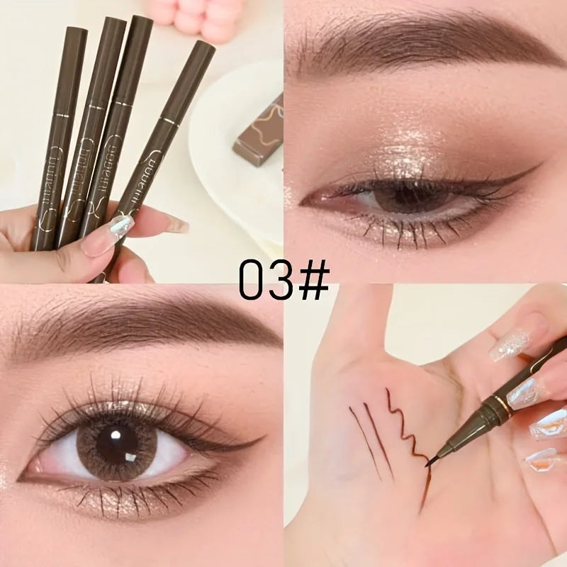 Liquid Eyeliner 0.01mm Super Slim Waterproof Quick Dry Long Lasting Color No Smudging Eyeliner Pencil