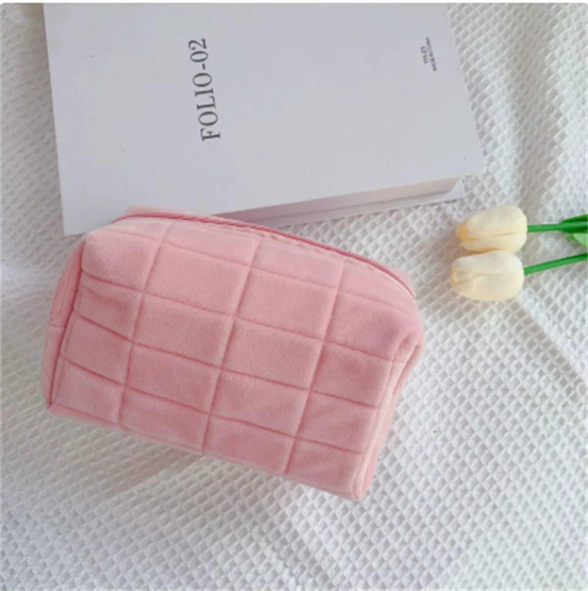HOMEFISH Stylish Large‑Capacity Pillow‑Shaped Storage Bag, Portable Multifunctional Cosmetic & Pen Pouch For Women Daily Carry