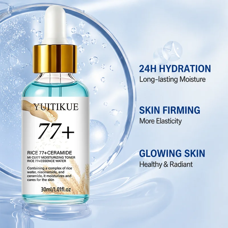 YUITIKUE MI CUI77 Rice Essence Water Ceramide Niacinamide Long Lasting Moisture Strengthen Skin Barrier Toner 30ml