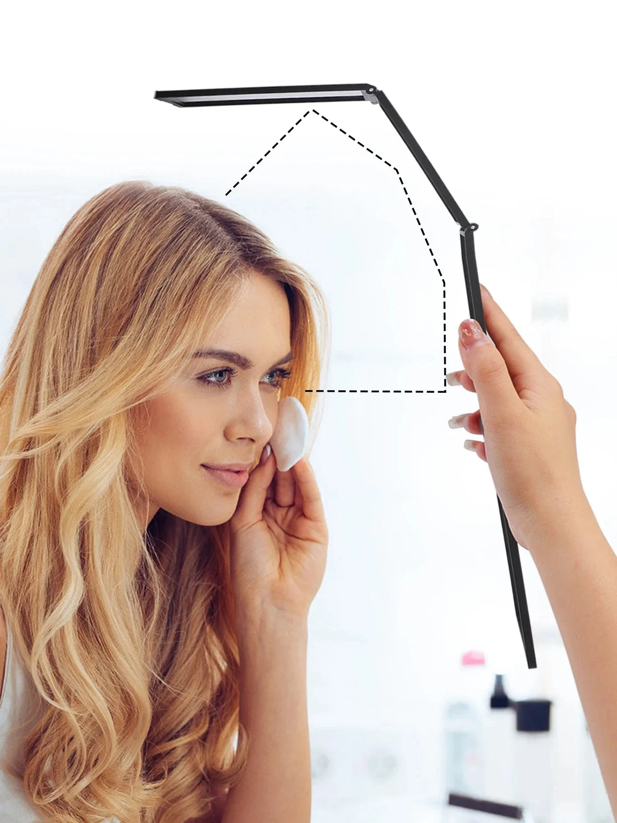 4-Way 360° Foldable Makeup Mirror, Portable Handheld Desktop Stand For Self Hair Cutting & Grooming