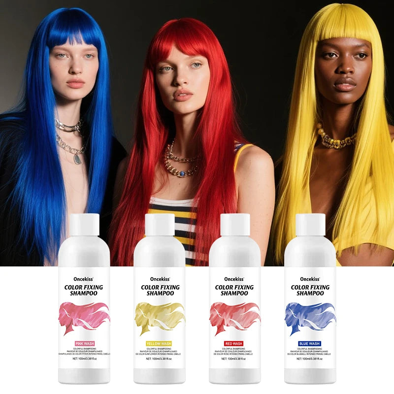 Hair Dye Shampoo,Colorful Color correction & Color fixing Shampoo,Unisex-Adult,Cleaning Nourishing Roots for Daily & Cosplay Use