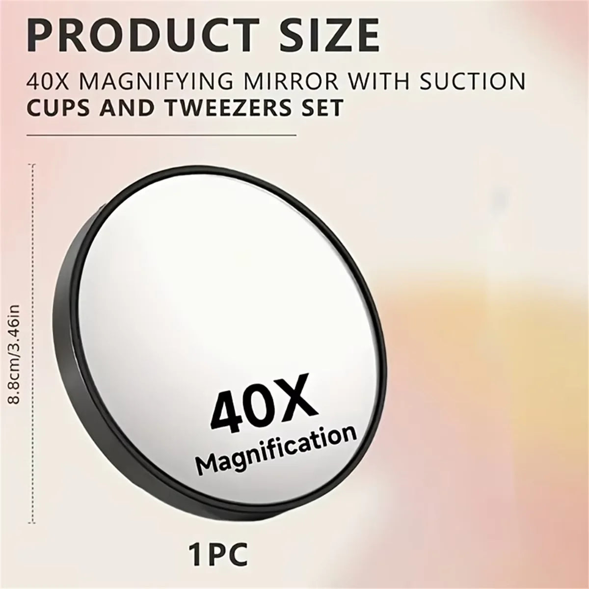 10X/30X//40X Magnifying Mirror, Hand Mirror with Handle, Double Sided Hand Mirror with 30X/1X Magnification Mirror