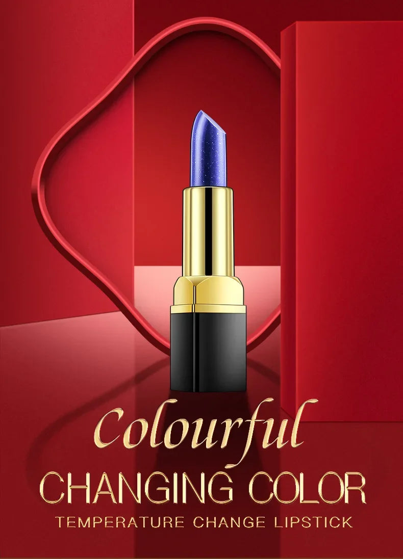 YANQINA Blue Temperature Color Changing Lipstick Waterproof Long-Lasting Non-Fading Non-Transfer Moisturizing Lip Stain Tinted