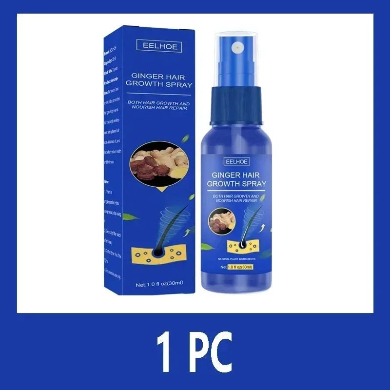 Ginger Hair Growth spray Anti Hair Fall Hair Loss Treatment Growth Essence Oil for Men Women